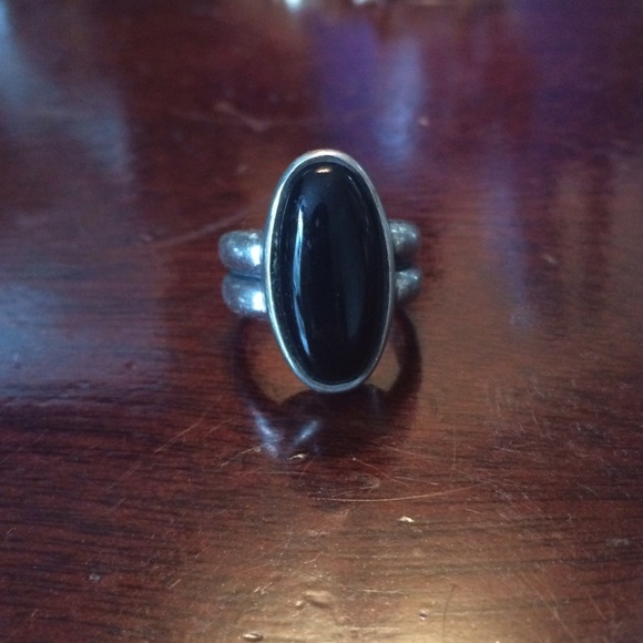 James Avery sterling silver ring with black onyx