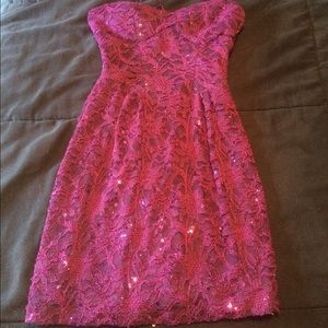Eggplant colored sequined dress