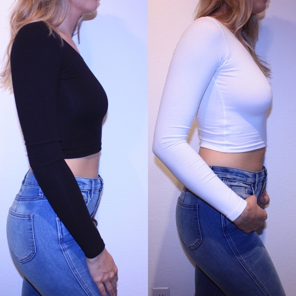 Long Sleeve Crop Top American Apparel - Picture 2 of 4