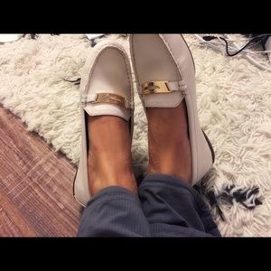 Coach Pebble Grain Leather Ivory Loafer