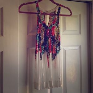 Floral American Eagle Tank