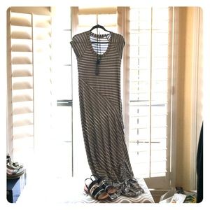 Athleta Striped Jersey Maxi Dress