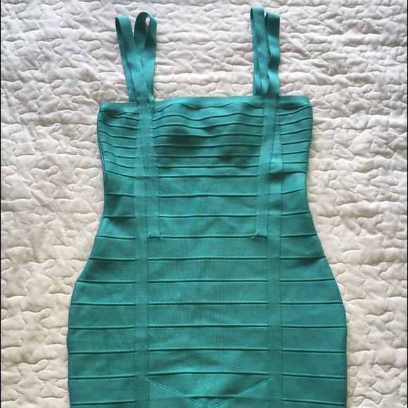 Teal bandage dress