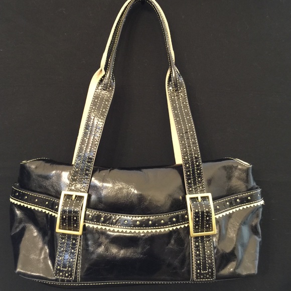 Kenneth Cole Black Leather Should Bag - Picture 3 of 4