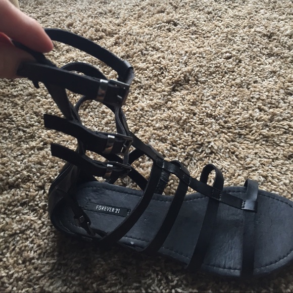 Black gladiator sandals