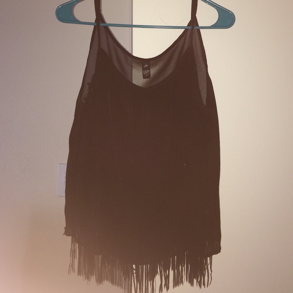 Black fringe tank