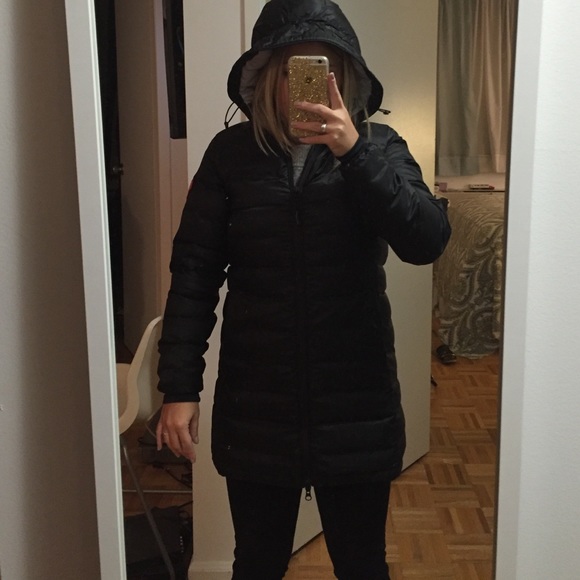 *SOLD* Canada Goose Hooded Down Camp Coat Black XS - Picture 4 of 4