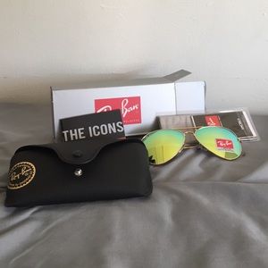 Ray Ban RB3025 Aviators Yellow Mirror Lenses