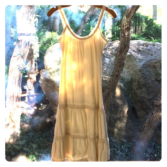 Split Summer Dress, Nude, Size M.