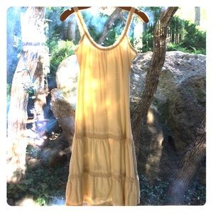 Split Summer Dress, Nude, Size M.