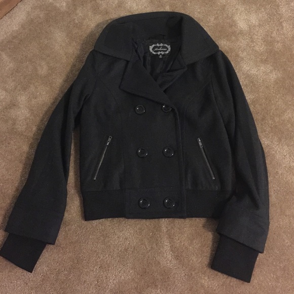 Grey Pea Coat - Picture 1 of 2