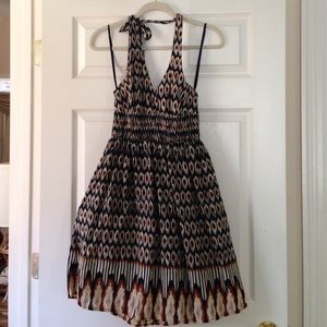 Fire Los Angeles Black and Brown halter dress.