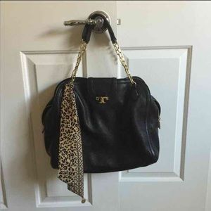 Tory Burch "Sammy" Black Leather Handbag