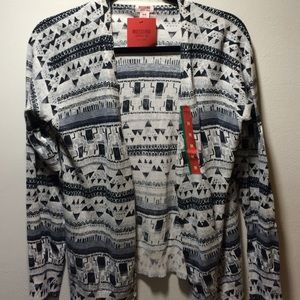 Cardigan grey print size medium