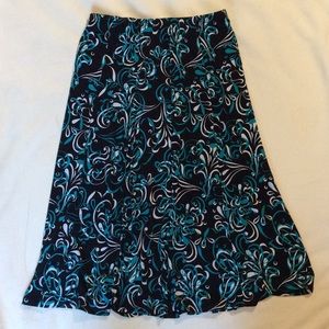 DONATING NOV 1 *** black skirt with teal and white