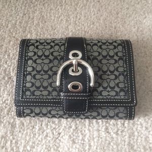 Authentic Coach Wallet black and grey