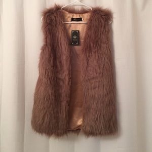 Faux fur vest