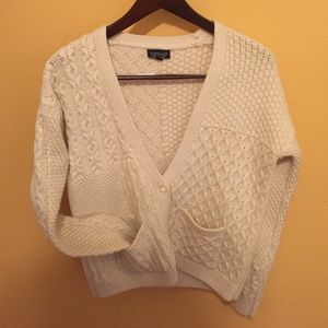 Topshop white knitted cardigan