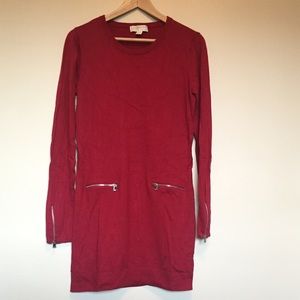 Michael Kors Red Sweater Dress