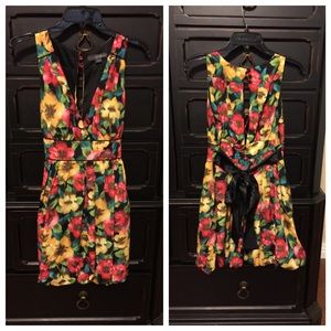 A-line floral dress