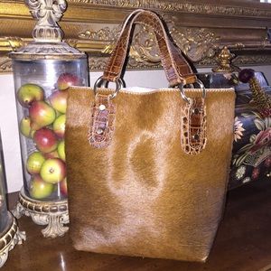 💋Designer brown cow leather purse💋