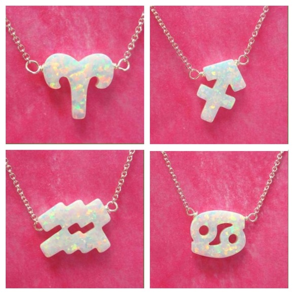 ZokyDoky Jewelry - White Opal Resin Zodiac Symbols! NWT