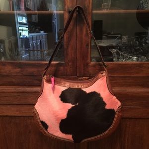 💋Pink cowhide shoulder purse💋