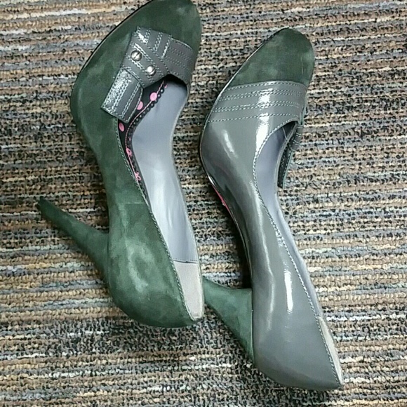 Sexy Dual Texture Grey Heels