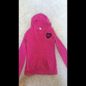 Pink lightweight hoodie