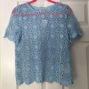 Blue Knit Top