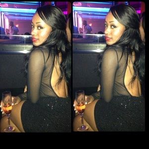 Black sequins mini dress