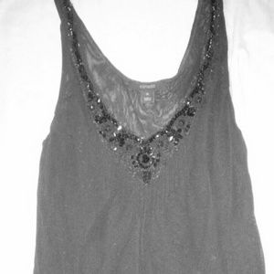 Black Fancy Tank Top