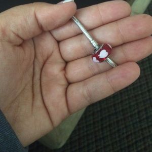 Red Heart Pandora Charm