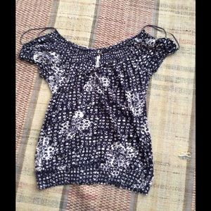 Lucky brand short sleeve butterfly shirt.