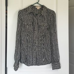 Michael Kors striped collared shirt