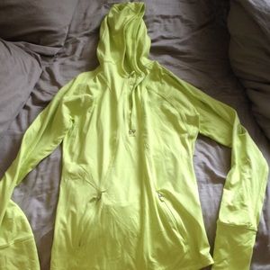 Gapfit neon yellow half zip hoodie