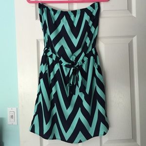 Chevron Strapless Dress