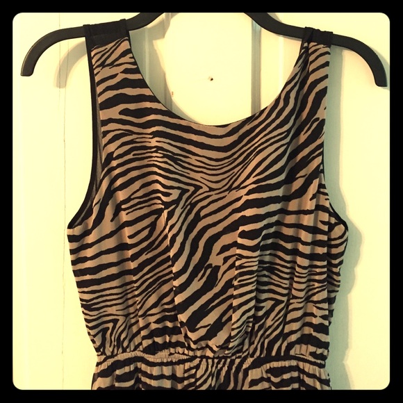 Zebra print maxi dress- forever 21