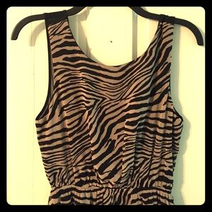 Zebra print maxi dress- forever 21