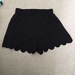 black shorts