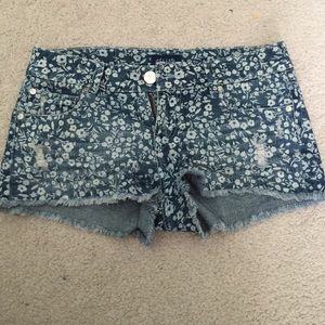 Floral Jean shorts