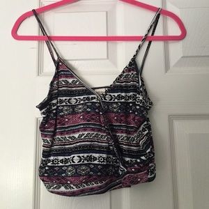 Aztec crop tank top