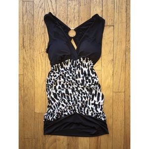 Black Cheetah Print Club Top/Dress