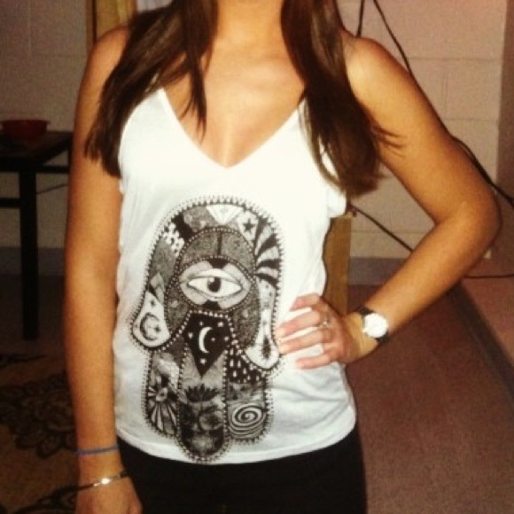 Hamsa Hand Low-Back Tank