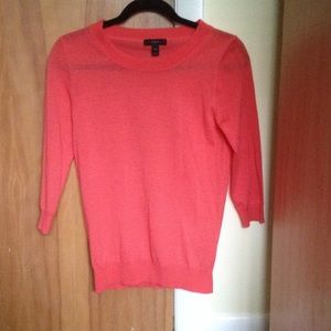 Coral 3/4 length j. Crew sweater