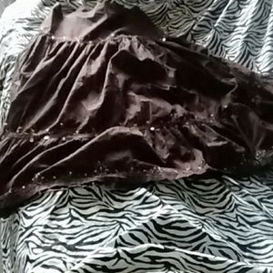 brown long skirt