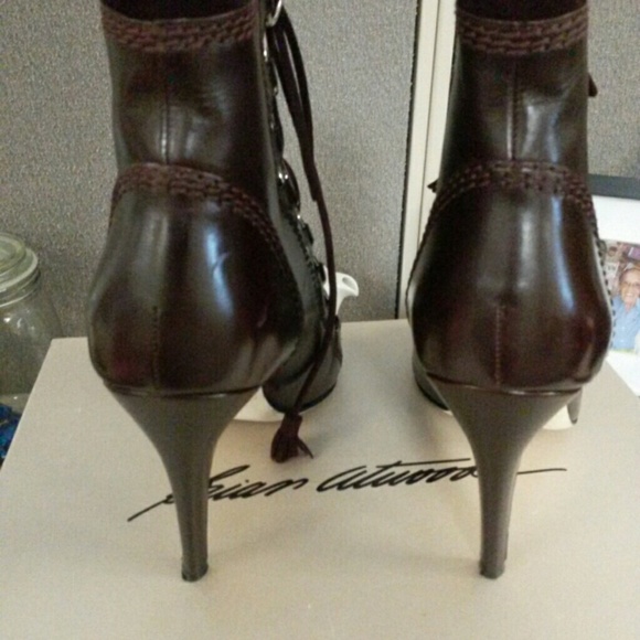 Brian Atwood Peep Toe shoe boot - Picture 2 of 4