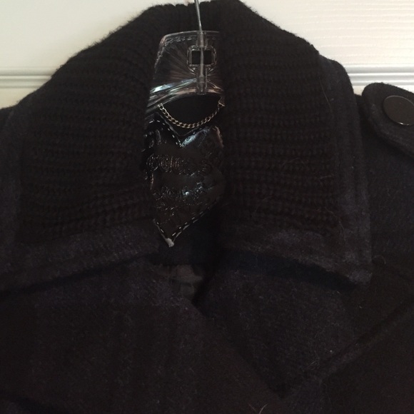 Sold📍Guess wool coat black/navy size S LIKE NEW!! - Picture 2 of 4