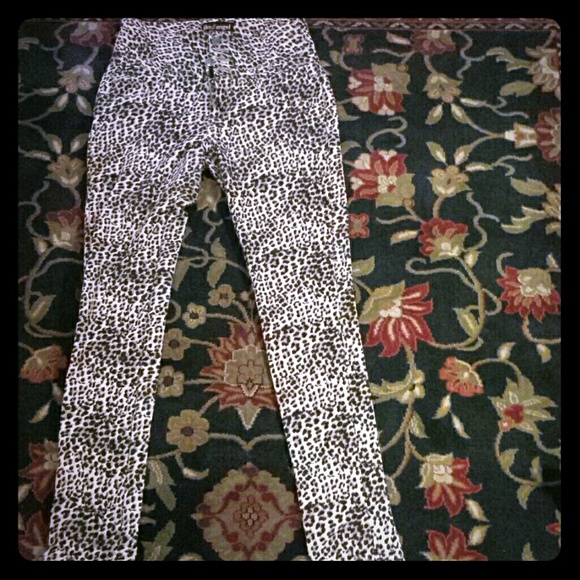 High waist leopard jeggings