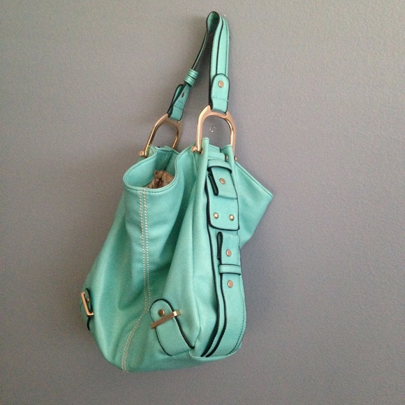 Turquoise hobo bag